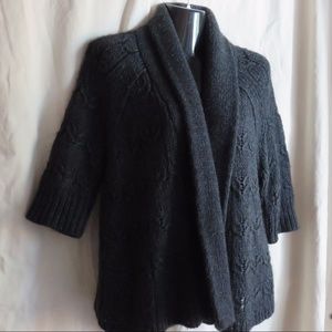 Loft Gray Alpaca/Wool Blend Shrug Cardigan Sweater