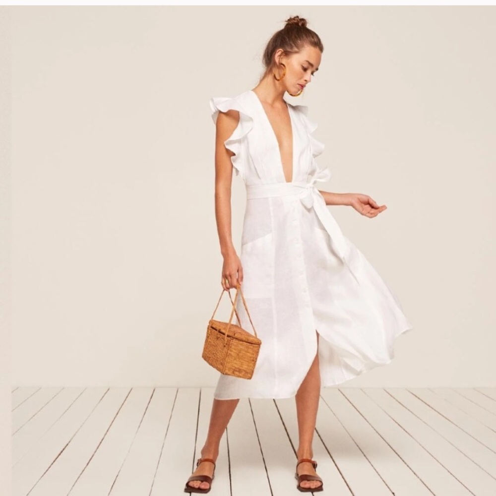 White reformation Serengeti dress