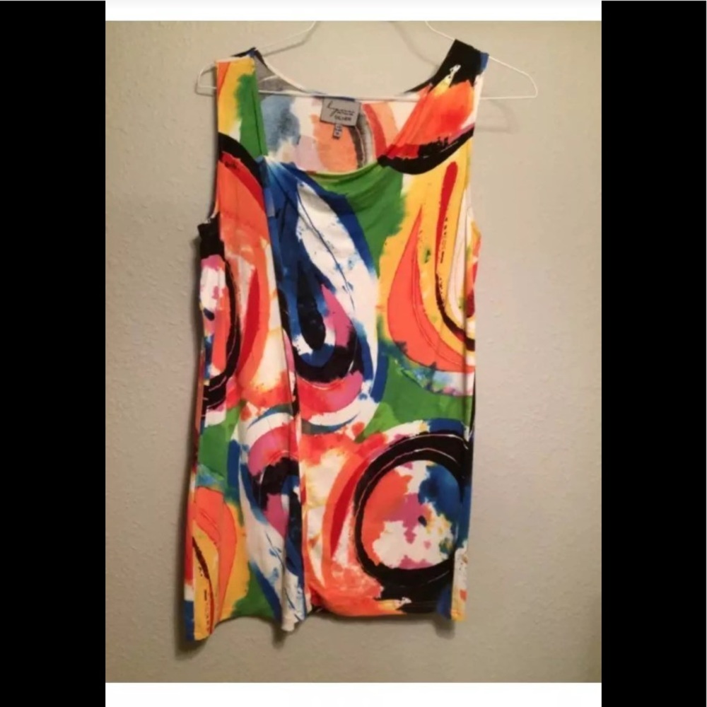 Lynn Ritchie Silver Size M Womans Blouse Tie Die