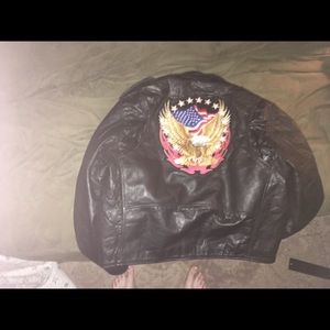 A hit leathers motorcycle jacket