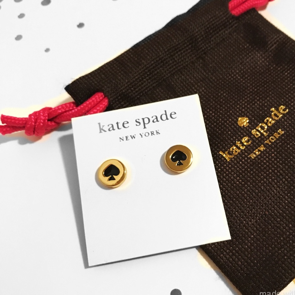 Kate Spade Spot the Spade Stud Earrings - Picture 1 of 4