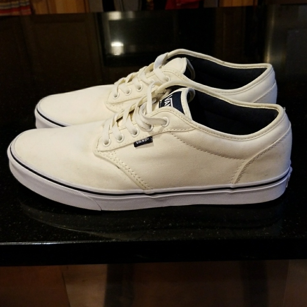 RARE COLOR - Men's Atwood Vans Off-White/Navy Sz12