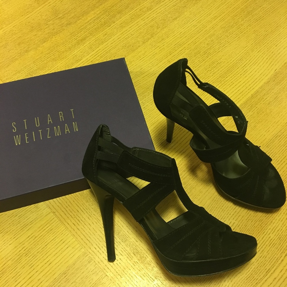 Suede Platform Pumps - image 1