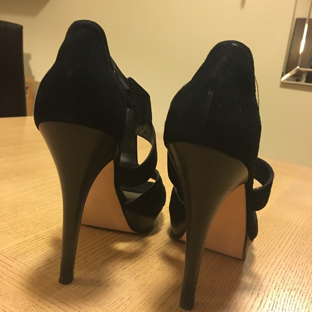 Suede Platform Pumps - image 4