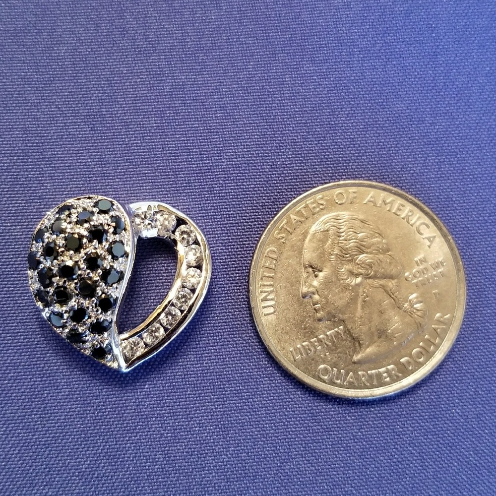 Sterling Silver and Onyx Heart