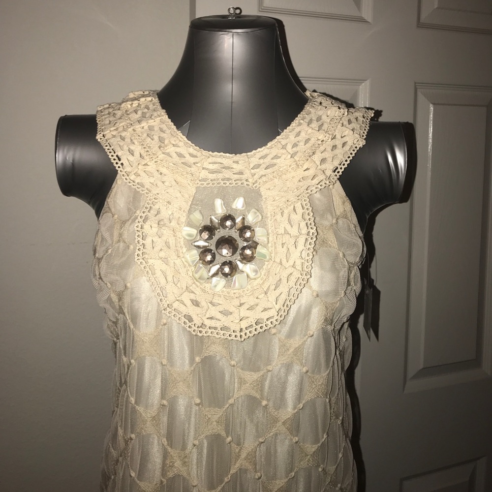 Ivory lace cocktail dress size 2 brand new