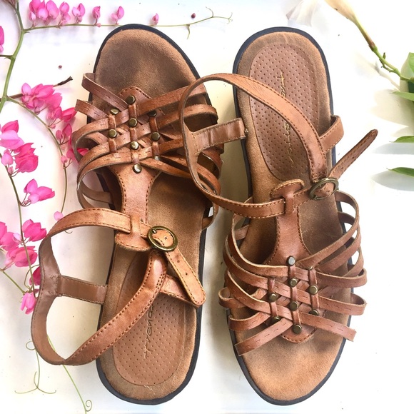 Tan Wedge Sandals - Picture 2 of 5