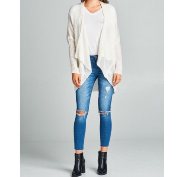 ✨LAST ONE ✨Long sleeve open draped cardigan - Picture 2 of 8