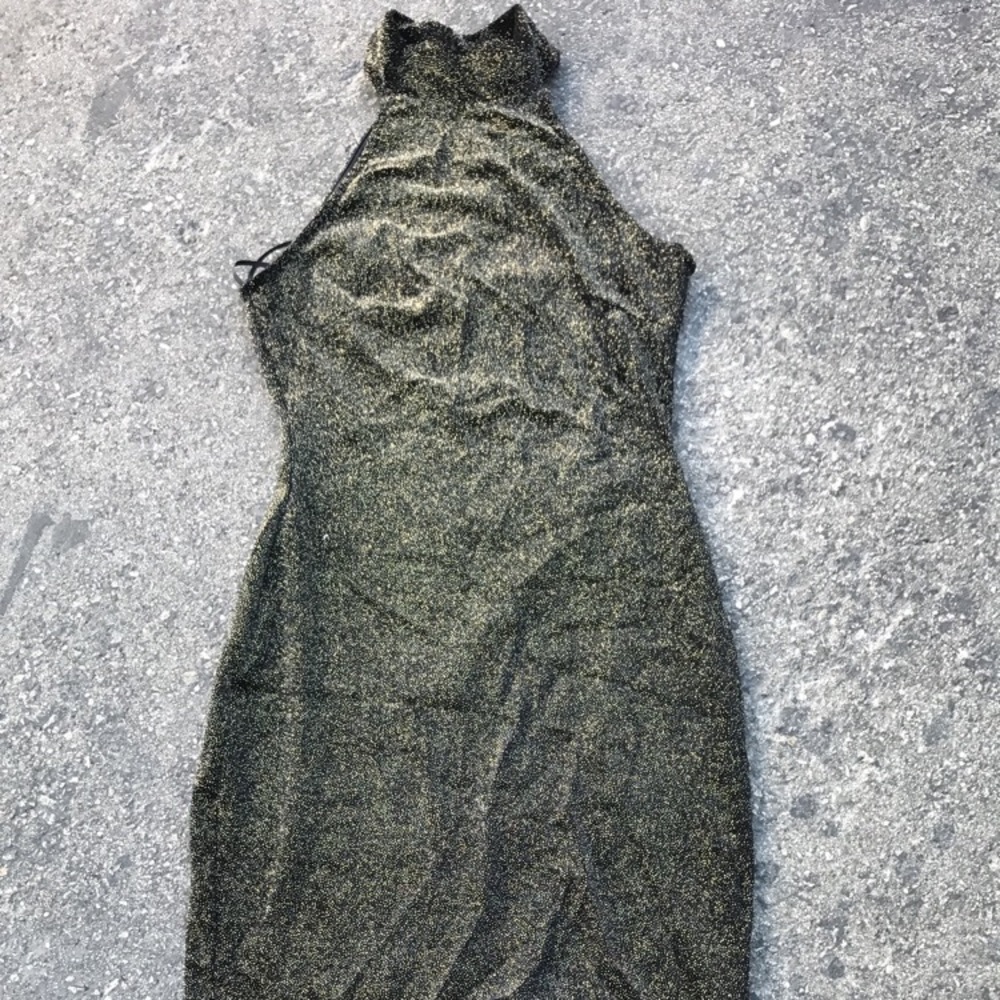 Black and gold dress