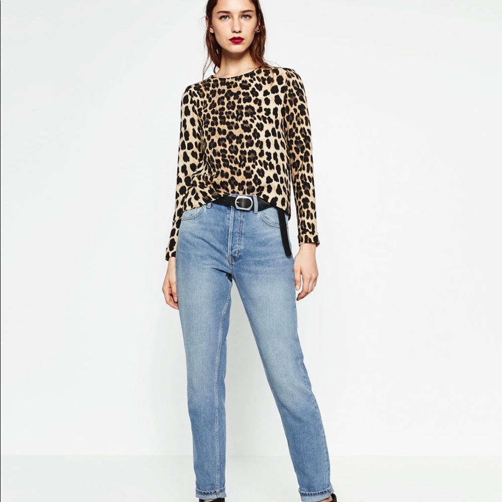 Zara animal print top - size xs