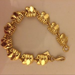 Gold Lilly Pulitzer Elephant Bracelet