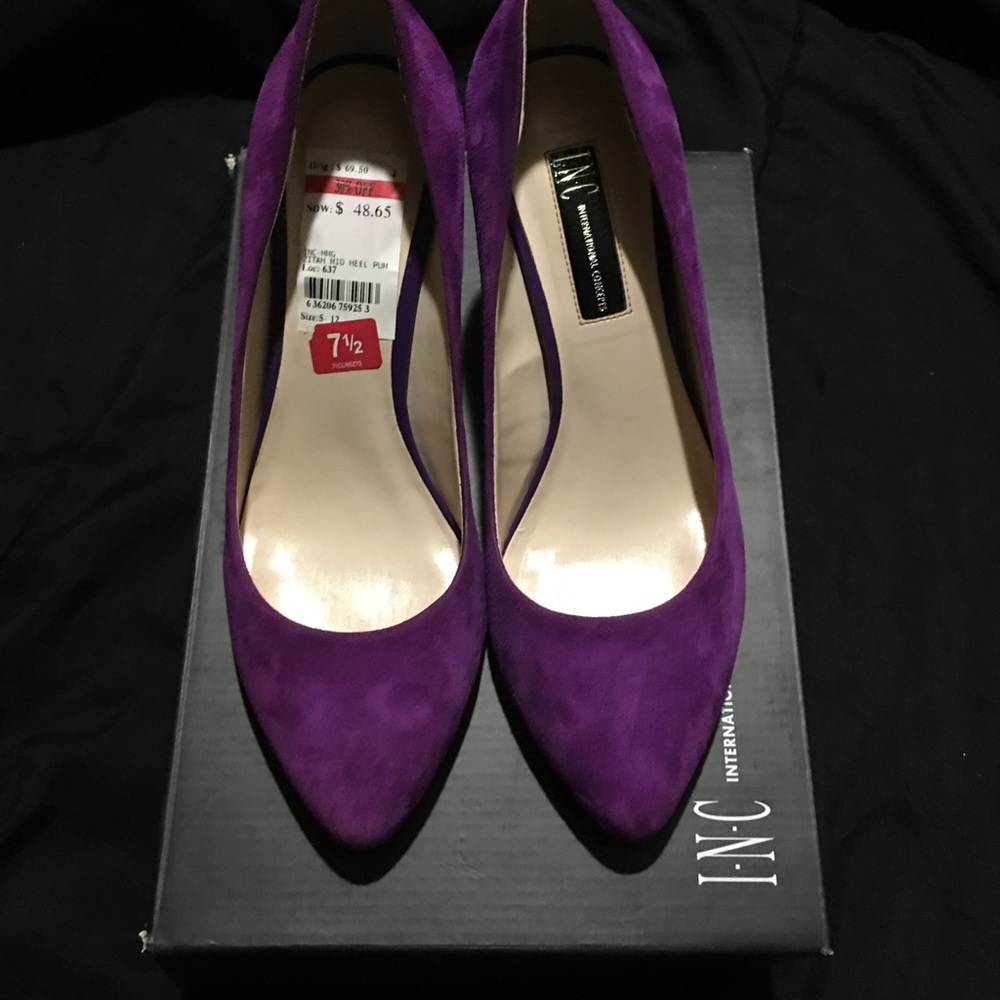 High heeled shoes
