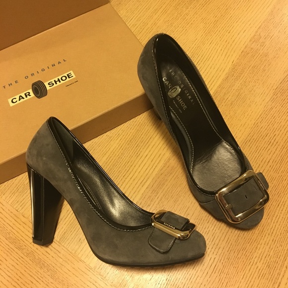Suede grey pumps - Picture 1 of 8
