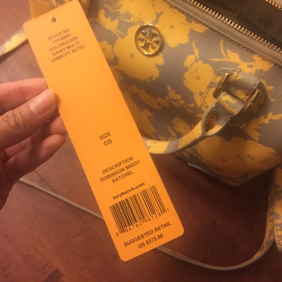 tory burch Robinson Middy Satchel Daisy - Picture 3 of 8