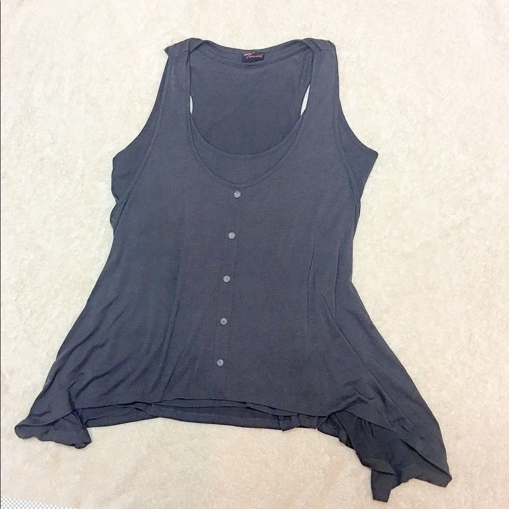 Torrid Double Racerback Hanky Hem Tank