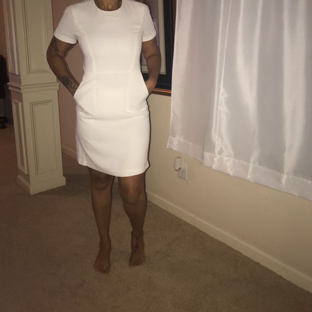 BCBG Winter White Dress