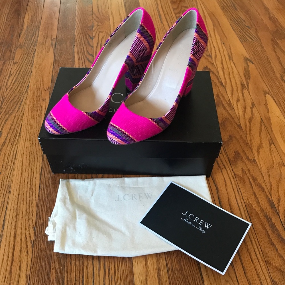 J. Crew Collection Blakely Summer Stripe Heels