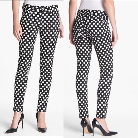 kate spade Denim - NWOT Kate Spade Black White Apple Skinny Jeans