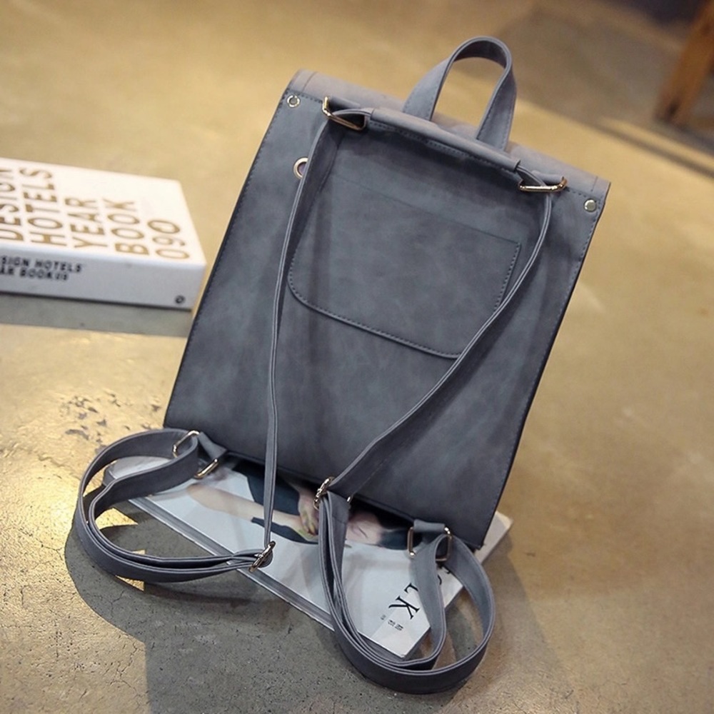 Trendy criss cross string w tassel backpack - Picture 3 of 7