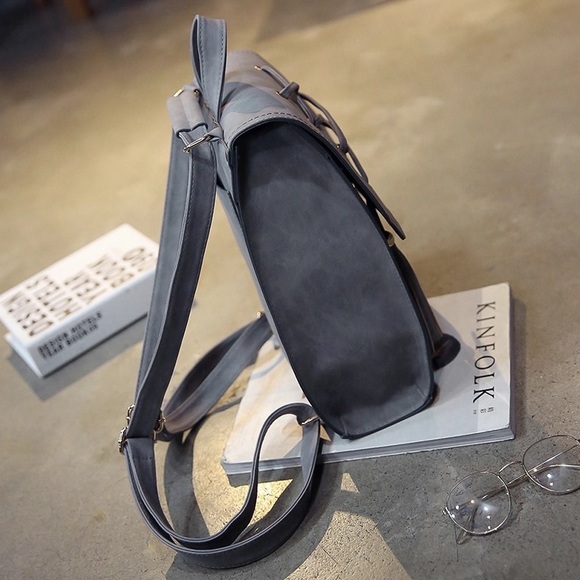 Trendy criss cross string w tassel backpack - Picture 2 of 7