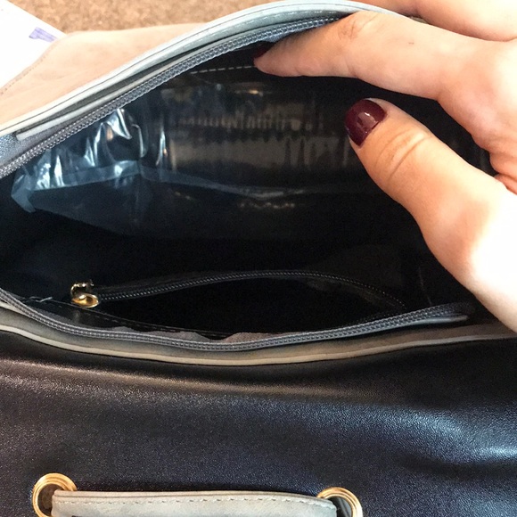 Trendy criss cross string w tassel backpack - Picture 5 of 7