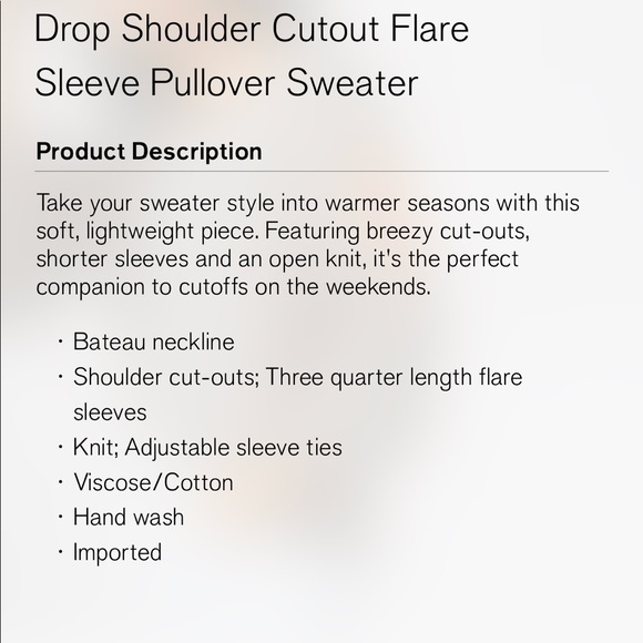 Drop Shoulder Sweater from Express ✨✨ BRAND NEW - Picture 3 of 5