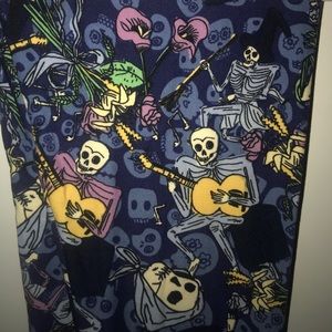 Brand new skeletons playing guitar leggings