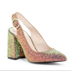Shellys London Gold Glitter Pump Shellys London Gold Glitter Pump