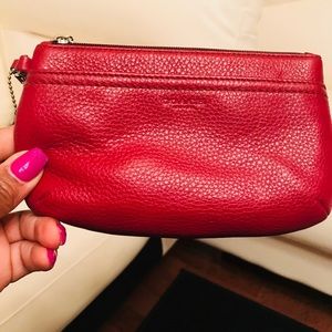 Authentic brand new leather COACH wristlet