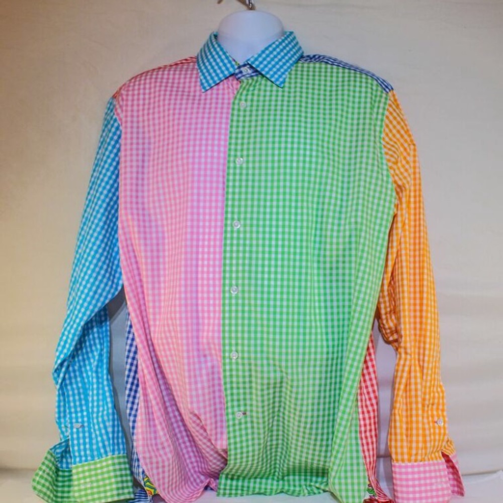 Lilly Pulitzer Men's Via Palm Button Done XL