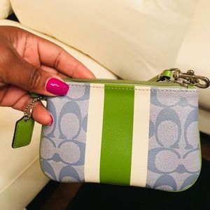 Authentic original leather COACH wristlet