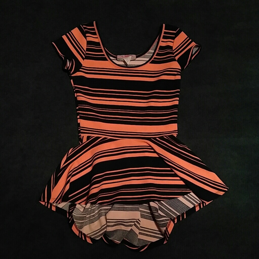Striped peplum style shirt