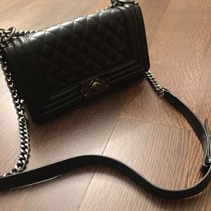 Black Quilted Crossbody