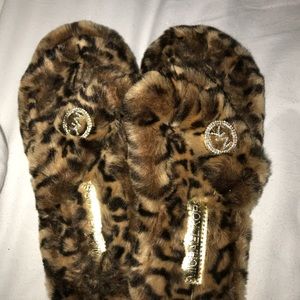 Michael kors cheetah slippers