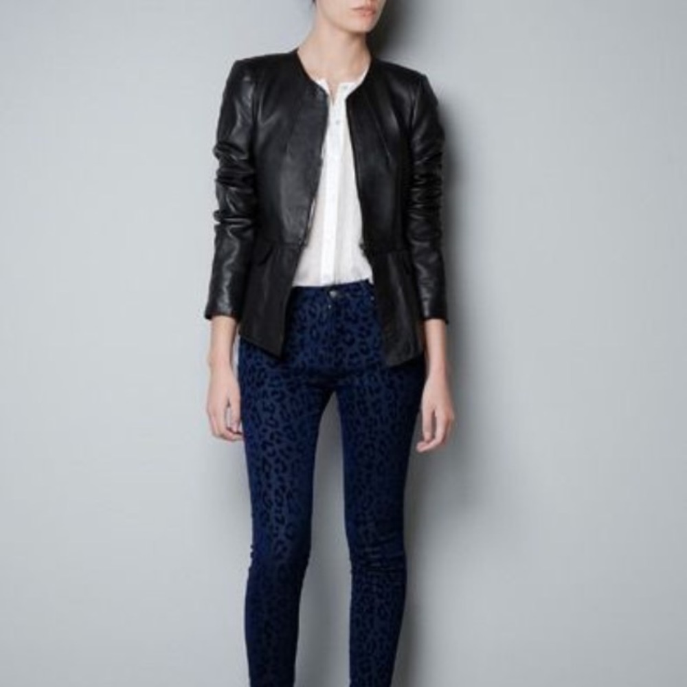 ZARA Leather Jacket Medium GUC BLACK FRIDAY SALE🎈
