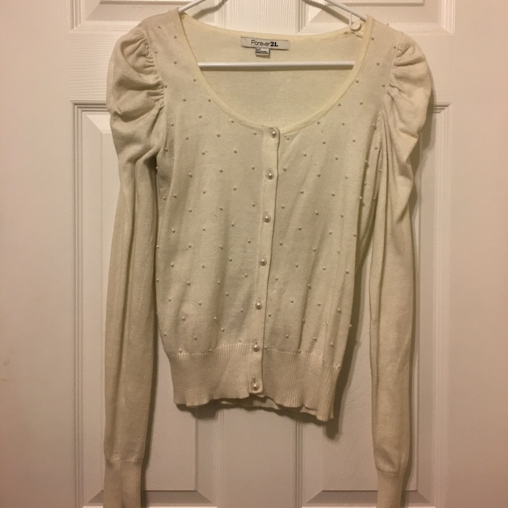 Forever21 sweater with pearls