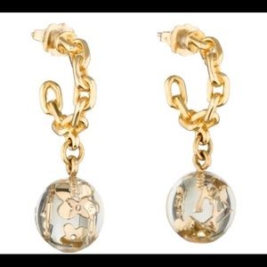 Gold tone Louis Vuitton Bubbles Inclusion Earrings