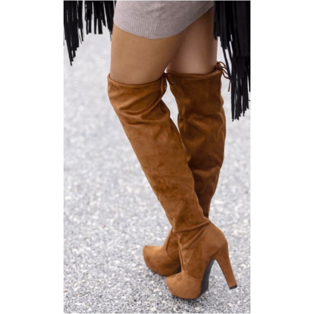 🆕CLEARANCE Vegan Suede Over The Knee Boots - Picture 2 of 6
