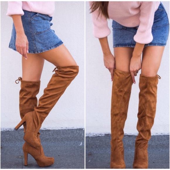 🆕CLEARANCE Vegan Suede Over The Knee Boots - Picture 3 of 6