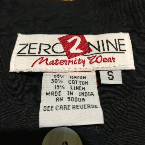 Zero 2 Nine Maternity Wear Button Down Tunic SZ S - Picture 4 of 5