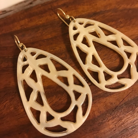 boutique Jewelry - Alabaster “tortoise shell” earrings gold-filled