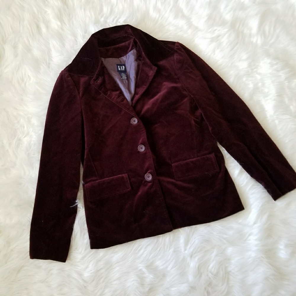 Gap Velvet Port Wine Blazer