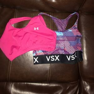 Under Armour and Victories secret sports bras