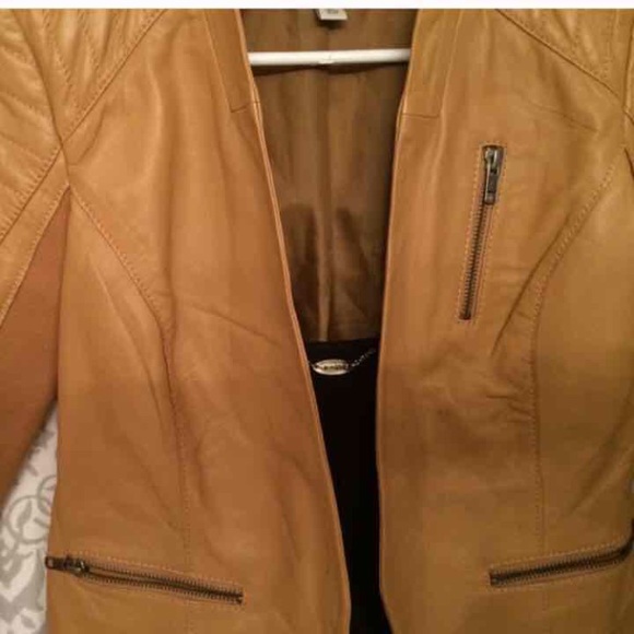 Camel leather bomber/jacket - Picture 2 of 3