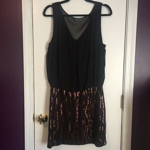 Black and Sequin Cocktail Dress