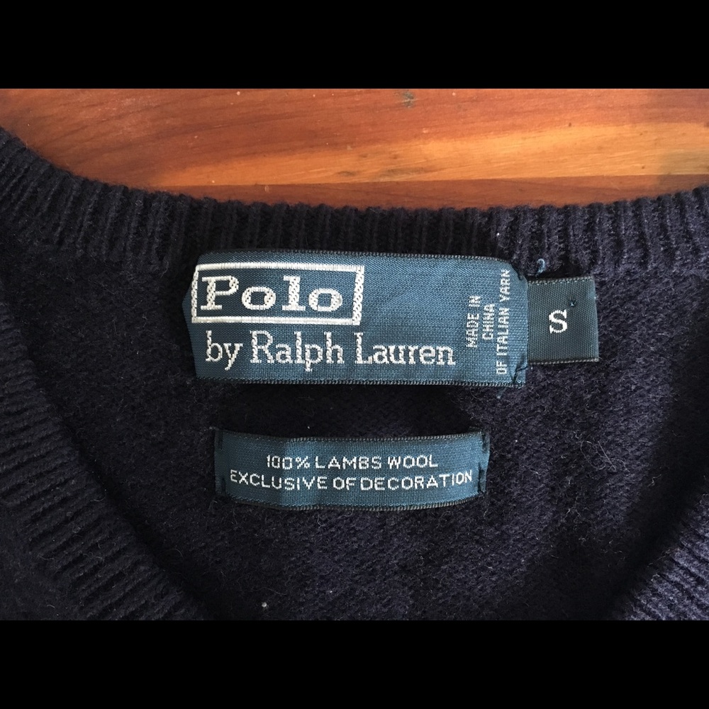 Polo Ralph Lauren polo V-Neck Sweater 100% Wool