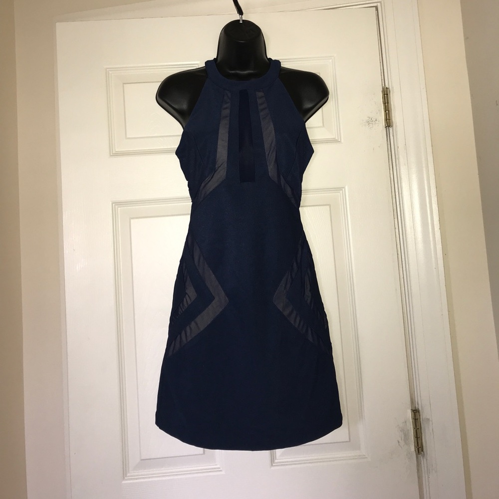 Dark blue mini dress