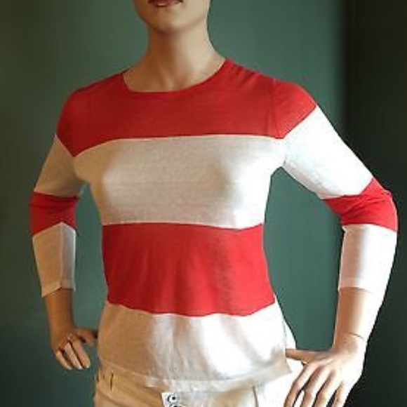 NEW Tyler Boe Coral & Ivory Top - Picture 3 of 5