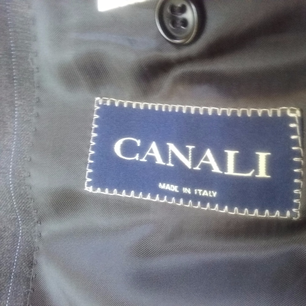 Canali Super 120's Virgin wool Grey stripe jacket