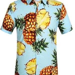 SSLR light blue pineapple shirt Men's sz Small